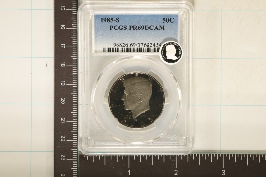 1985-S KENNEDY HALF DOLLAR PCGS PR69 DCAM