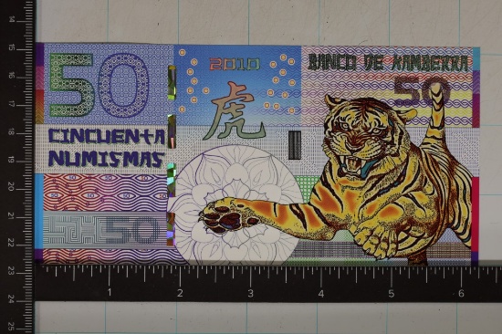 2010 BANK OF KAMBERRA 50 NUMISMAS CRISP UNC