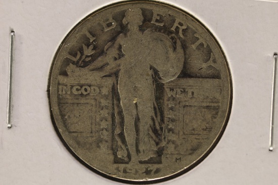 1927 SILVER STANDING LIBERTY QUARTER