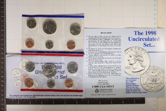 1998 US MINT SET (UNC) P/D (WITH ENVELOPE)