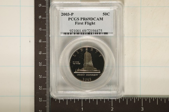 2003-P US FIRST FLIGHT HALF DOLLAR PCGS PR69 DCAM