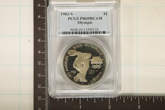 1983-S OLYMPIC US SILVER DOLLAR PCGS PR69 DCAM