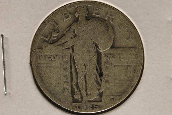 1925 SILVER STANDING LIBERTY QUARTER