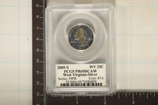 2005-S SILVER WEST VIRGINIA QUARTER PCGS PR69 DCAM