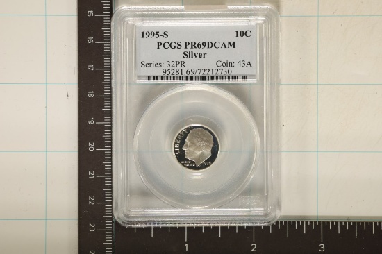 1995-S SILVER ROOSEVELT DIME PCGS PR69 DCAM