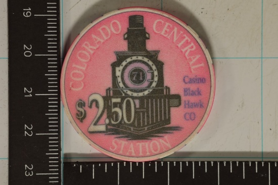 $2.50 COLORADO STATION CASINO CHIP BLACKHAWK