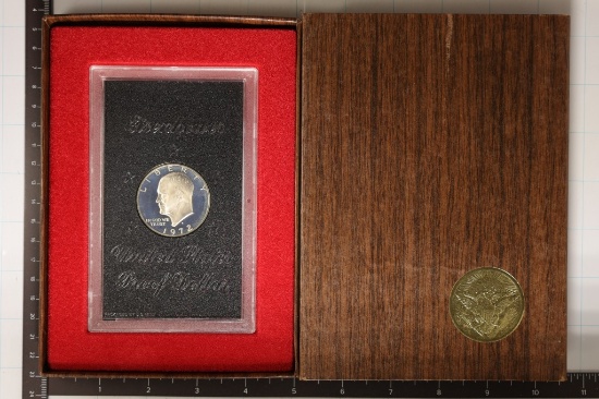 1972 IKE SILVER DOLLAR (BROWN PACK)