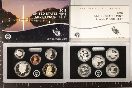 2018 US SILVER PROOF SET (WITH BOX) & CERTIFICATE