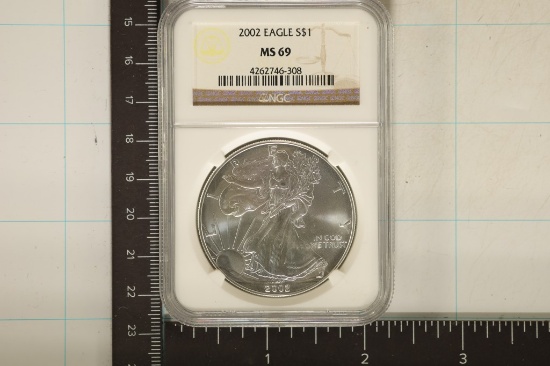 2002 AMERICAN SILVER EAGLE NGC MS69
