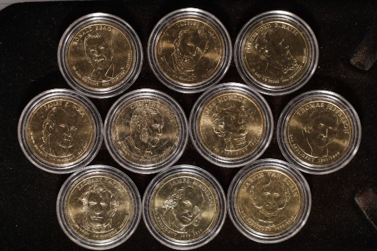 10 UNC PRESIDENTIAL DOLLARS: 2008-2016 ALL IN HARD