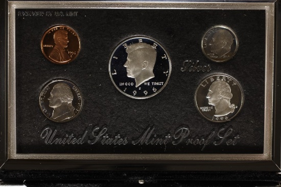 1996 US SILVER PREMIER PROOF SET (WITH BOX) AND