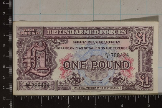 BRITISH ARMED FORCES 2ND SERIES 1 POUND MILITARY