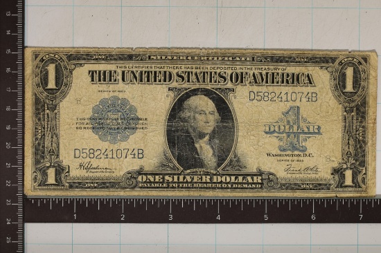 1923 LARGE SIZE US $1 SILVER CERTIFICATE BLUE SEAL