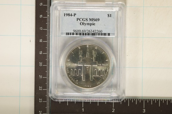 1984-P US OLYMPIC SILVER DOLLAR PCGS MS69