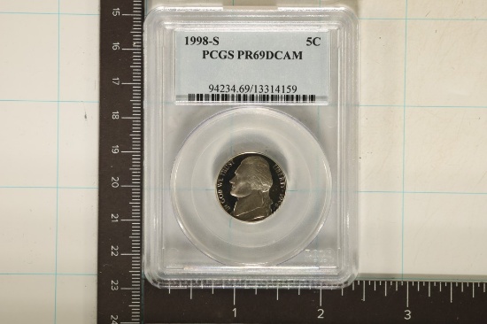 1998-S  JEFFERSON NICKEL PCGS PR69 DCAM