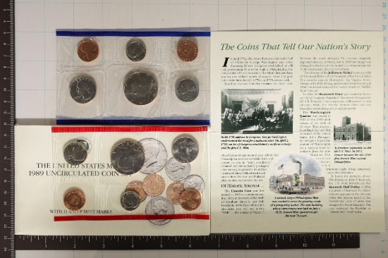 1989 US MINT SET (UNC) P/D (WITH ENVELOPE)