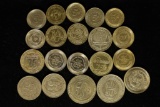 20 METAL CASINO SLOT TOKENS: 6-5 CENT, 2-10