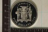 1.51 OZ. PF STERLING SILVER 1973 JAMAICA $5 COIN