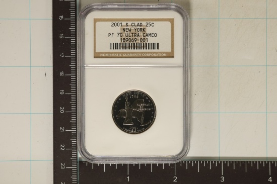 2001-S NEW YORK QUARTER NGC PF70 ULTRA CAMEO