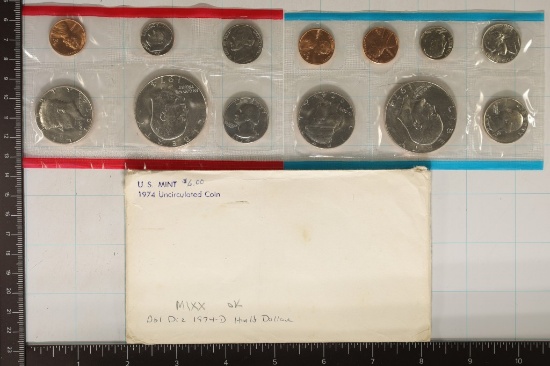1974 US MINT SET (UNC) P/D/S (WITH ENVELOPE)