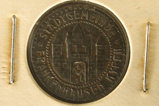 1920'S GERMAN FRANKENHAUSEN 5 PFENNIGS NOTGELD