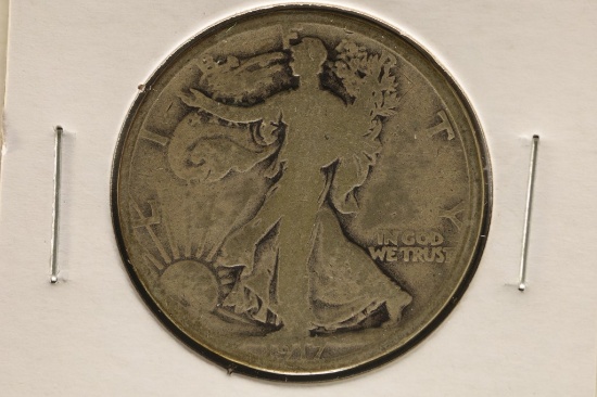 1917-S REVERSE SILVER WALKING LIBERTY HALF DOLLAR