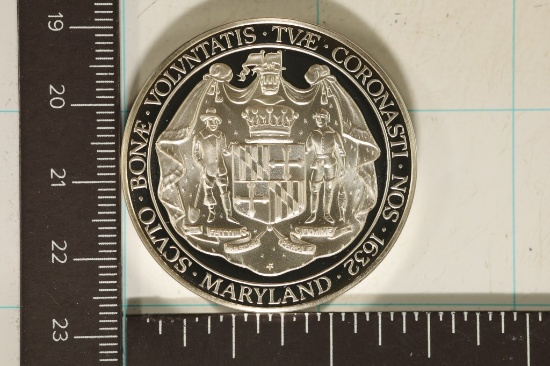 1.17 OZ. PF STERLING SILVER MARYLAND ROUND