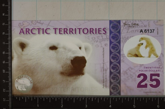 2017 ARCTIC TERRITORIES 25 POLAR DOLLARS CRISP UNC