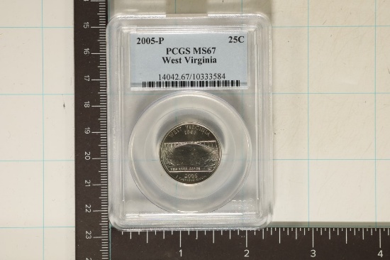 2005-P WEST VIRGINIA QUARTER PCGS MS67