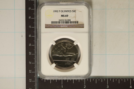 1992-P US OLYMPICS HALF DOLLAR NGC MS69