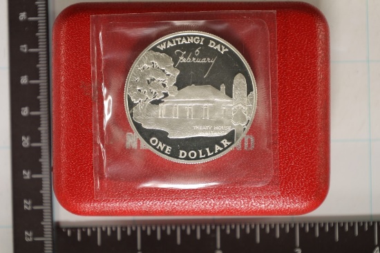 28.28 GRAMS PF STERLING SILVER NEW ZEALAND $1