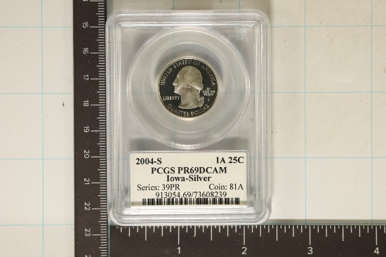 2004-S SILVER IOWA QUARTER PCGS PR69 DCAM