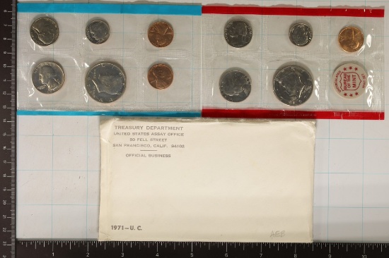 1971 US MINT SET (UNC) P/D/S (WITH ENVELOPE)