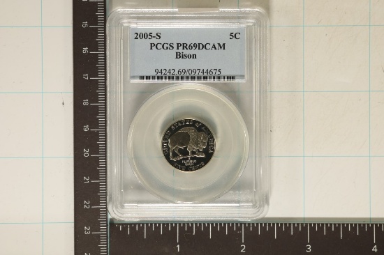 2005-S BISON JEFFERSON NICKEL PCGS PR69 DCAM