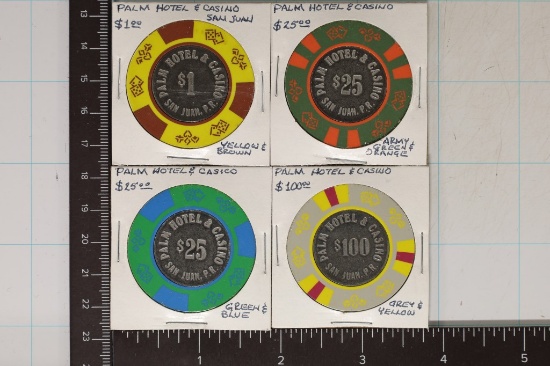 4-PALMS HOTEL & CASINO SAN JUAN CASINO CHIPS WITH