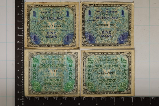 4 GERMAN MILITARY PAYMENT CERTIFICATES ALL SERIES