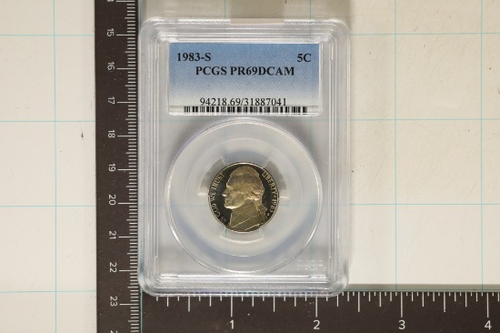 1983-S JEFFERSON NICKEL PCGS PR69 DCAM
