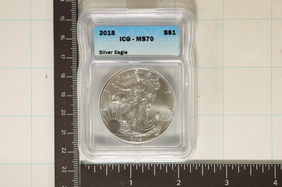 2015 AMERICAN SILVER EAGLE ICG MS70