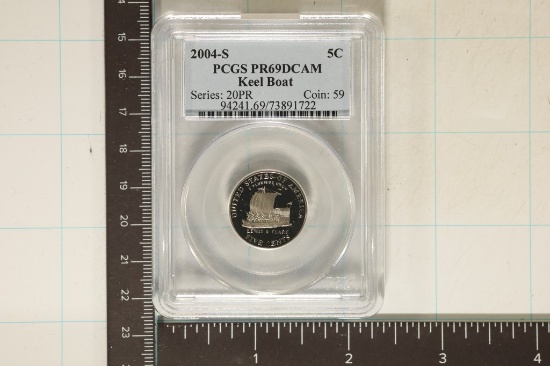 2004-S KEELBOAT NICKEL PCGS PR69 DCAM