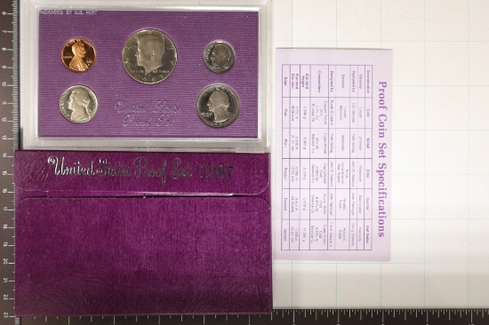 1987 US PROOF SET (WITH BOX) WITH CERTIFICATE