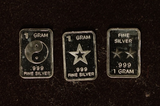 3-1 GRAM .999 FINE SILVER INGOTS: YING AND YANY,
