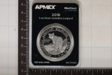 1 TROY OZ .999 FINE SILVER 2018 SOMALIAN LEOPARD