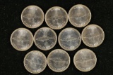 10-1967 CANADA SILVER BU 10 CENTS COINS .375