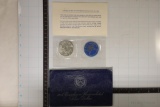 1974 IKE SILVER DOLLAR (BLUE PACK) UNC
