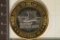 CASINO $10 SILVER TOKEN (UNC) WESTWARD-HO
