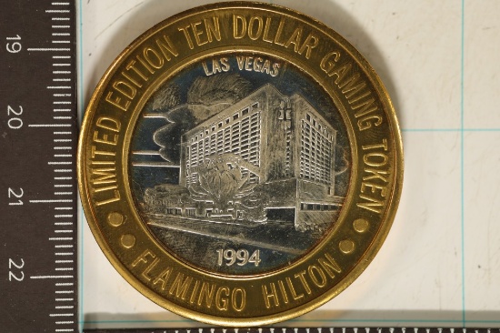 CASINO $10 SILVER TOKEN (UNC) FLAMINGO LAS VEGAS