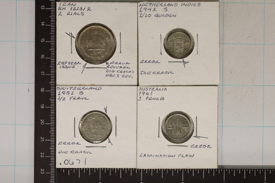 4-FLORINT ERROR COIN WITH 1323 IRAN TWO RIALS
