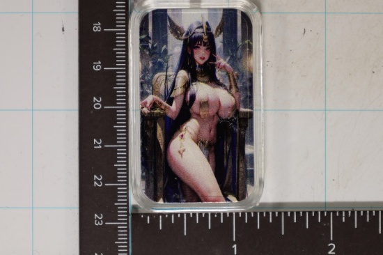 1 OZ. COLORIZED FANTASY WOMAN .999 SILVER BAR