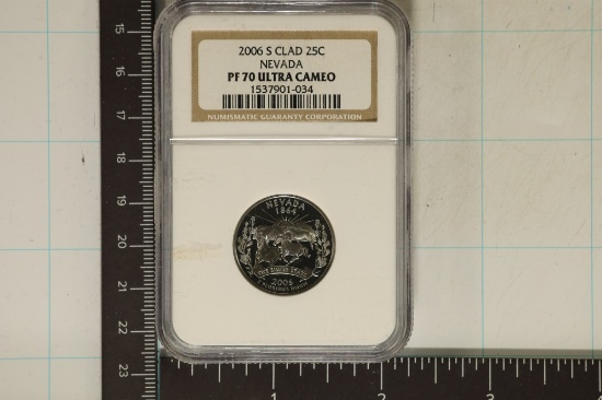 2006-S NEVADA QUARTER NGC PF70 ULTRA CAMEO