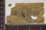 VERY USED 10 CENT US FRACTIONAL CURRENCY